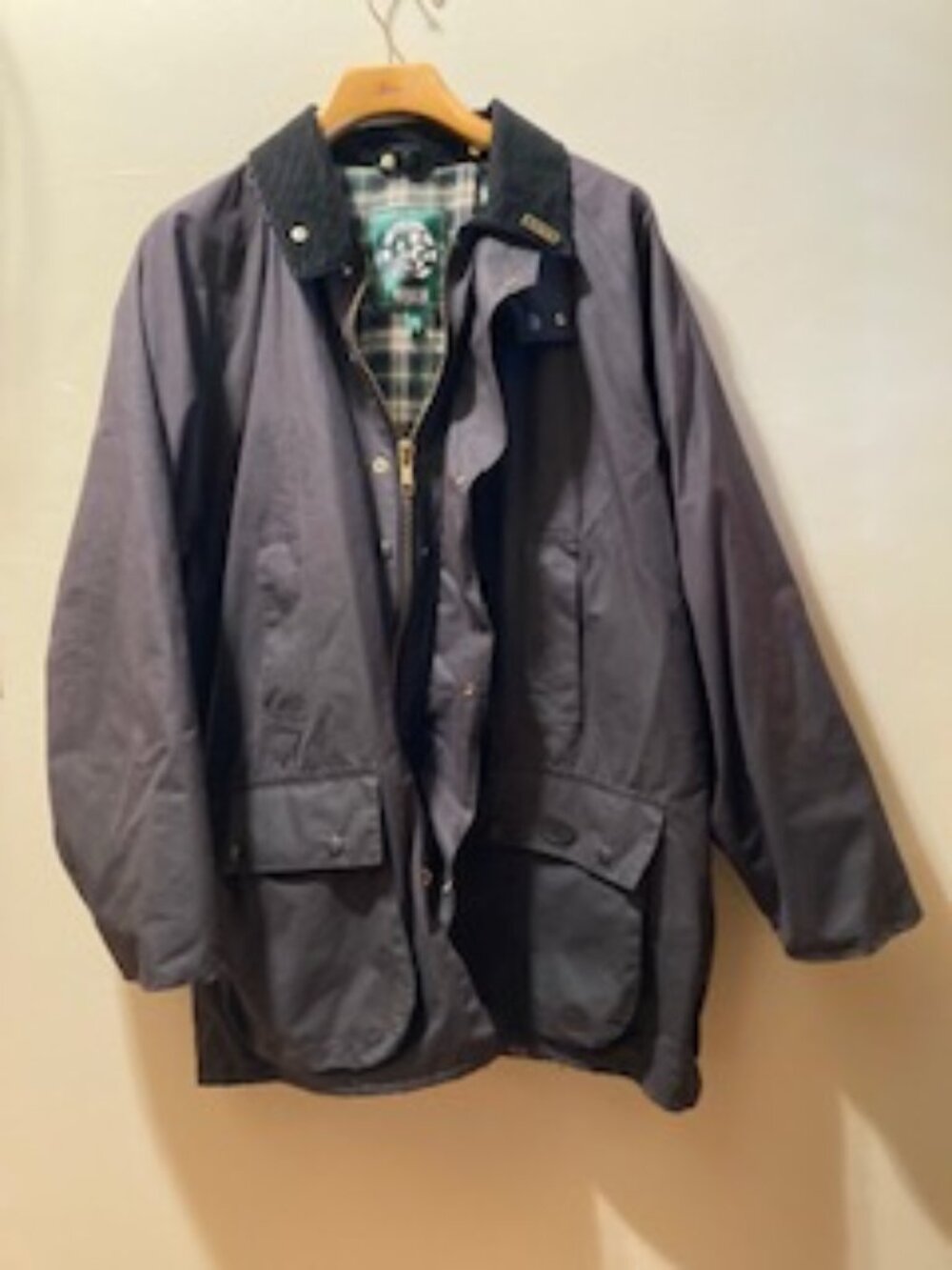 Oxford Blue Countryman. Black w/ green plaid lining and Corduroy C. Size 46 Reg